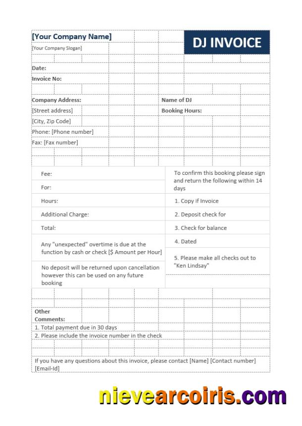 Dj Invoice